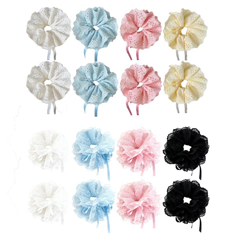Кружевной Шнурок Кольцо для Волос Женское Большого Размера Высококачественное Ощущение Универсальное Сладкие Аксессуары для Волос