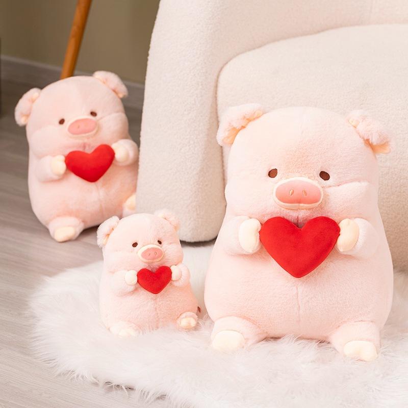 Girl Heart Cute Love Pig Doll Plush Toy Heart Pig Doll Children Accompany Soothing Doll
