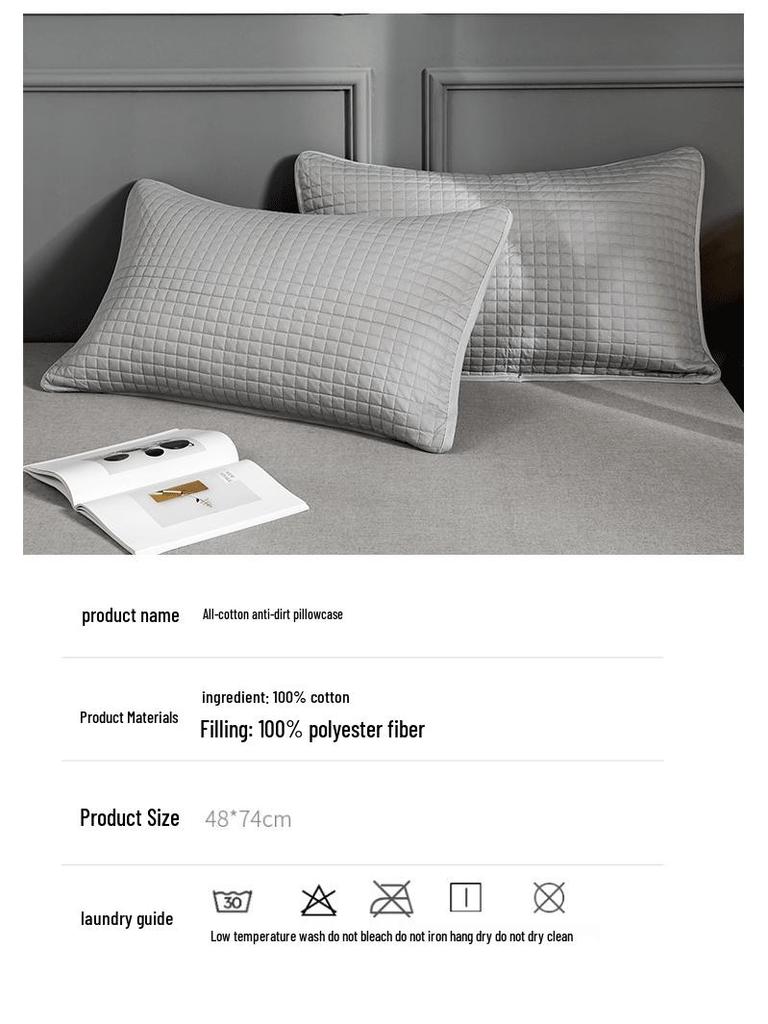 Sweatproof Mite-Proof Pillowcase: Anti-Oil & Stain, Protective Nano Isolation Layer for Men & Women.