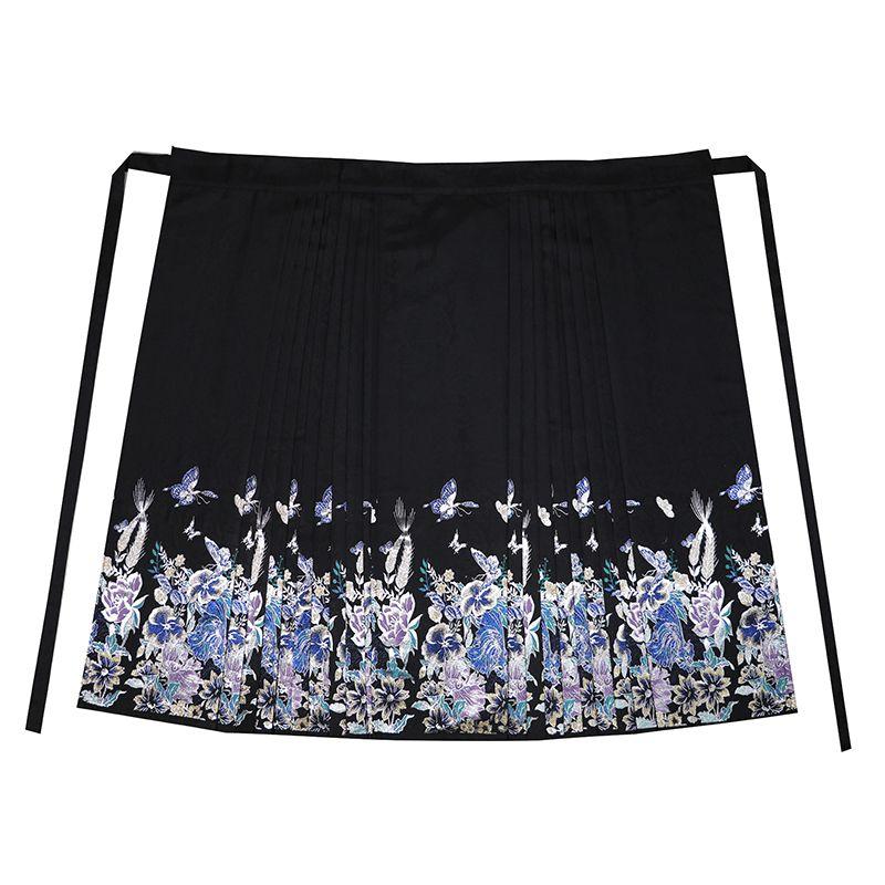 Оригинальная китайская женская рубашка в стиле династии Мин в стиле ханьфу со стоячим воротником и юбкой с лошадиным лицом