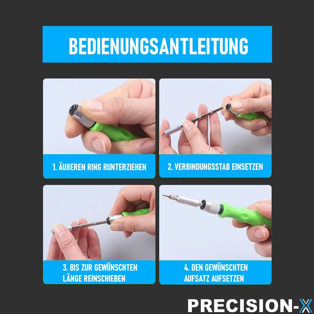 PRECISION-X Отвертка Магнитная Прецизионная отвертка Инструмент Биты