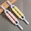 Yoga Massage Stick Double Row Non-slip Handle Comfortable Grip Good Resilience Muscles Relaxation Manual Pain Relief Muscle Roller Stick for Unisex