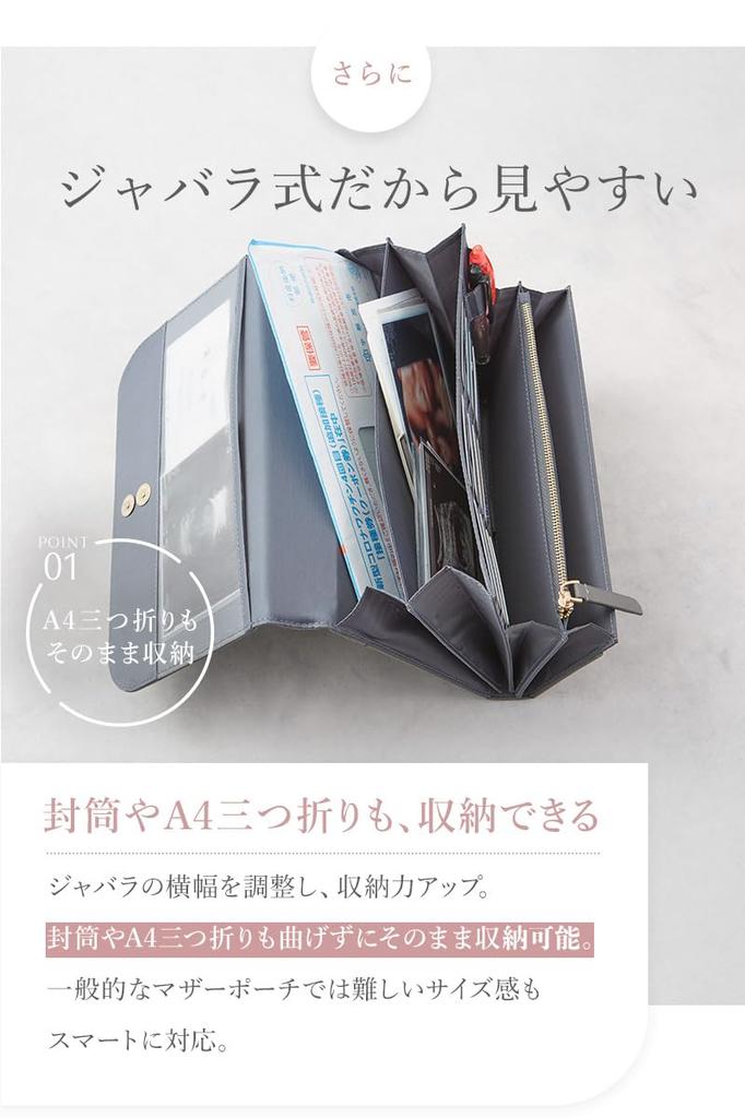 Large Capacity Case for Maternal and Child Health Fits Two for Hospital Medicine Patient and Insurance Card [chamo] Accordion-Style Handbook, People,