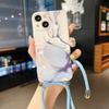 Crossboyd Ремешок Веревка Мраморный Узор Мягкий Чехол Для Телефона ТПУ Для Iphone 14 12 13 Pro Max 11 Длина Регулируемый Ремешок Чехол