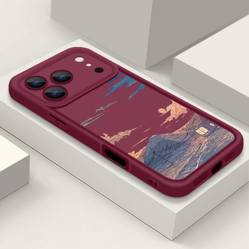 Чехол для телефона из ТПУ с рисунком горного поезда для iPhone Air 16e 17 16 15 14 Pro Max 13 12 Pro 15 16 Plus Противоударная мягкая силиконовая накладка