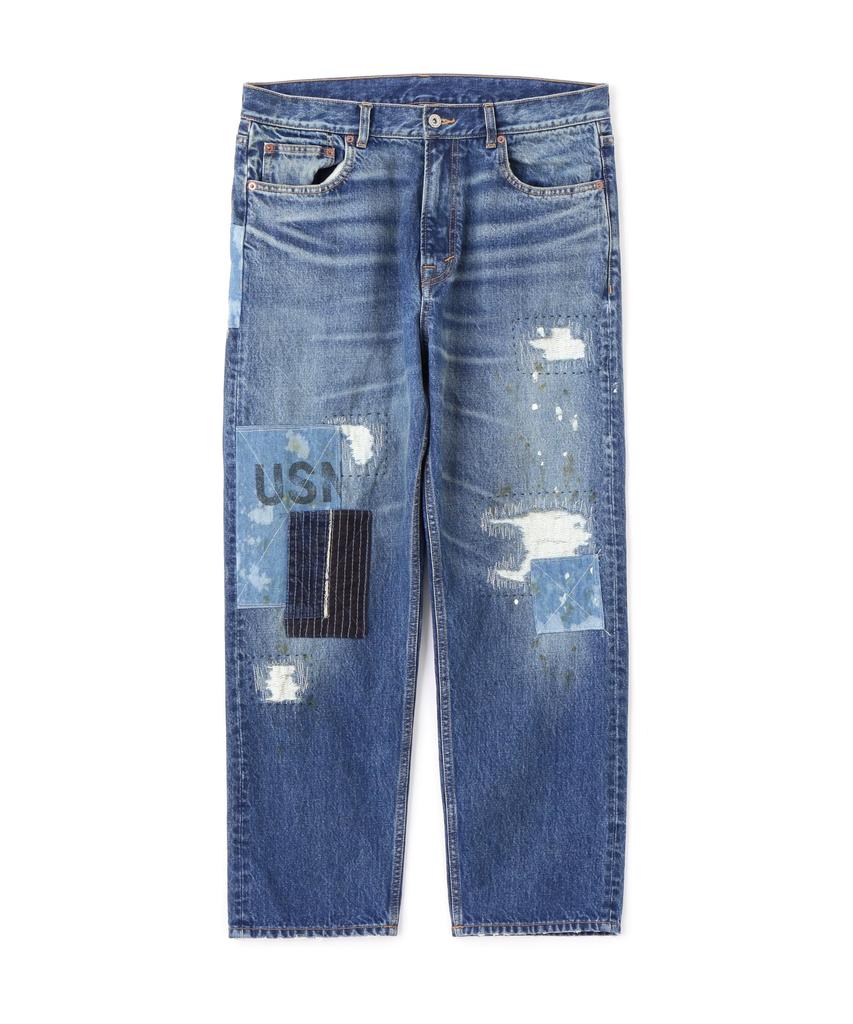 AVIREX RESTORE COLLECTION DENIM PANTS "REPAIR CUSTOM" Men's XL 432 Used 783-5211004