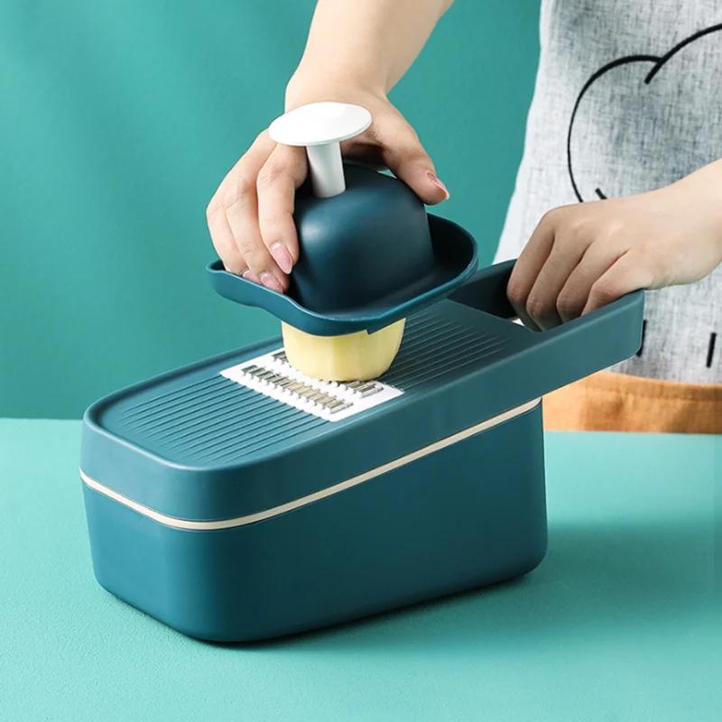 Овощерезка, слайсер, кубикорезка, измельчитель овощей, ручная мандолина, овощечистка для фруктов и картофеля, для чеснока, капусты, моркови