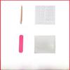 Nail Art Kit: Double-sided Jelly Glue, Nail File, Polishing Stick, Alcohol Wipes, Nail Remover, Orange Wood Stick