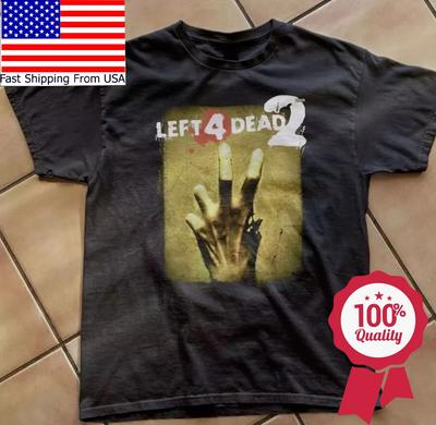Left 4 Dead 2 Классическая графика черный цвет Футболка унисекс мужчины женщины