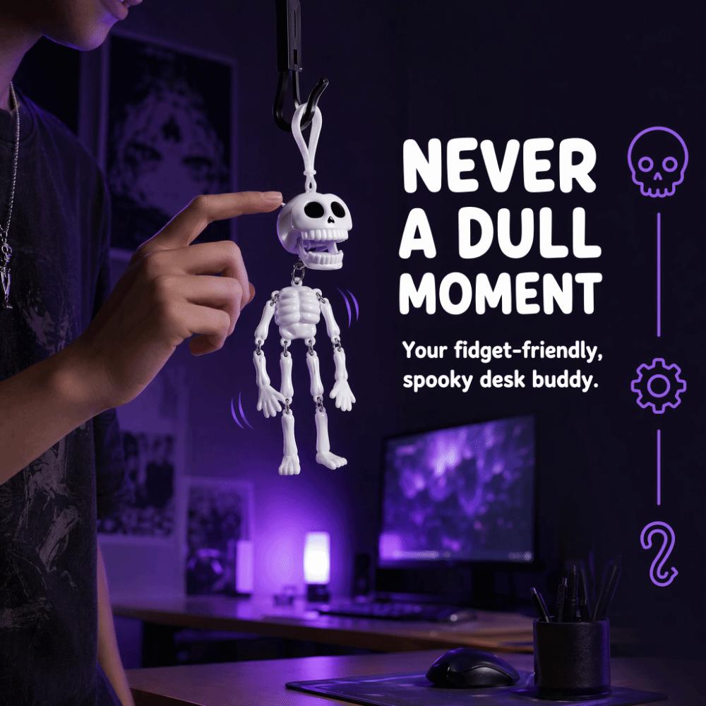 Dolls Halloween Skull Pendant Funny Skeleton Keychains Pull String Skull Head Keyring  Students