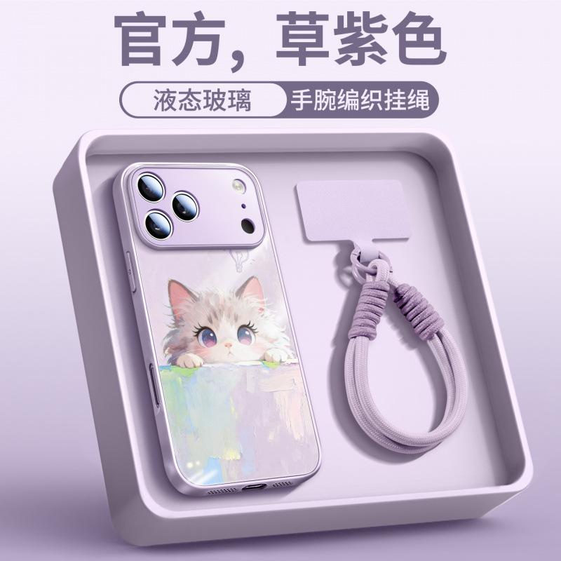 Подходит для чехла мобильного телефона iPhone17promax, новый защитный чехол Apple 16, ремешок на руку 14pro, подставка 15pro