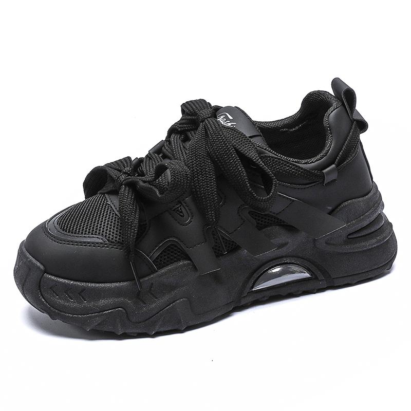 Белые спортивные туфли на толстой платформе, повседневная обувь, кроссовки, женские, черные, теннисные, женские, знаменитая спортивно-развлекательная обувь