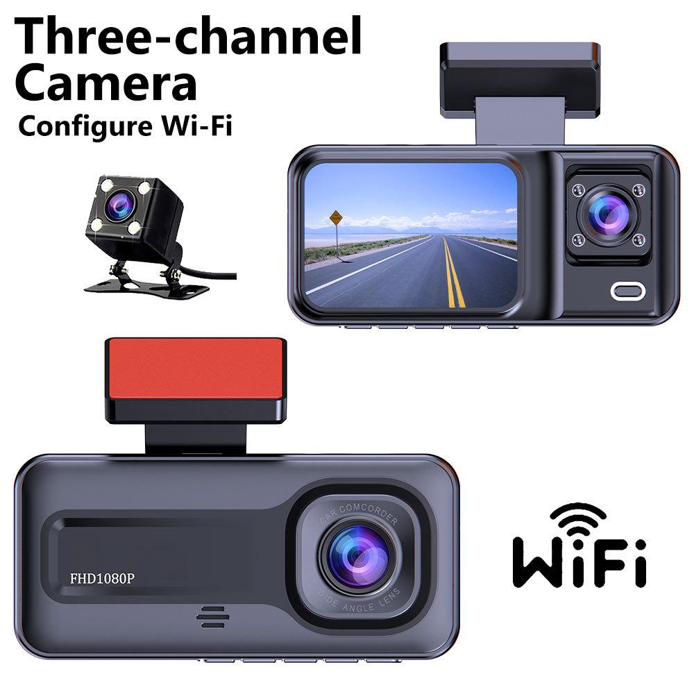 2/3Lens Dash Cam for Cars Camera 1080P WIFI APP Video Recorder Rear View Camera for Vehicle Car DVR Black Box Car Accessories