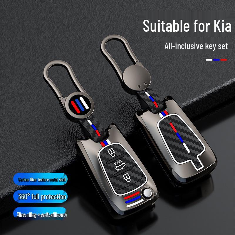 Чехол для ключей Kia K Series для K2, K3, Sportage, K4 и KXCROS - Мужской металлический корпус с пряжкой