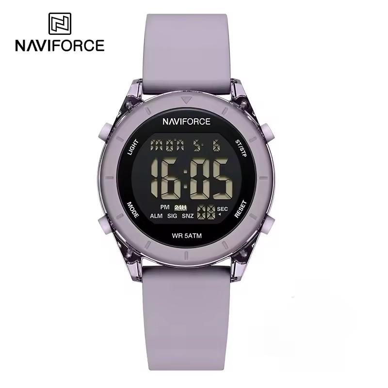 Новая модель NAVIFORCE NF7108 Часы Женские Модные Силиконовый Ремешок Спортивные Цифровые Часы Водонепроницаемые Светящиеся Наручные Часы Relojes