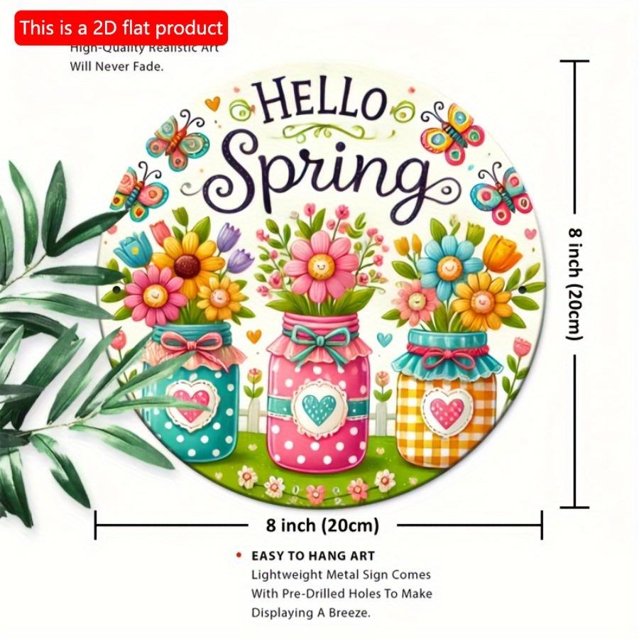 1pc 2d Flat Vintage Spring Tulip Wooden Sign - 20cm Perfect for Home, Kitchen, Garden, Office & More Decor