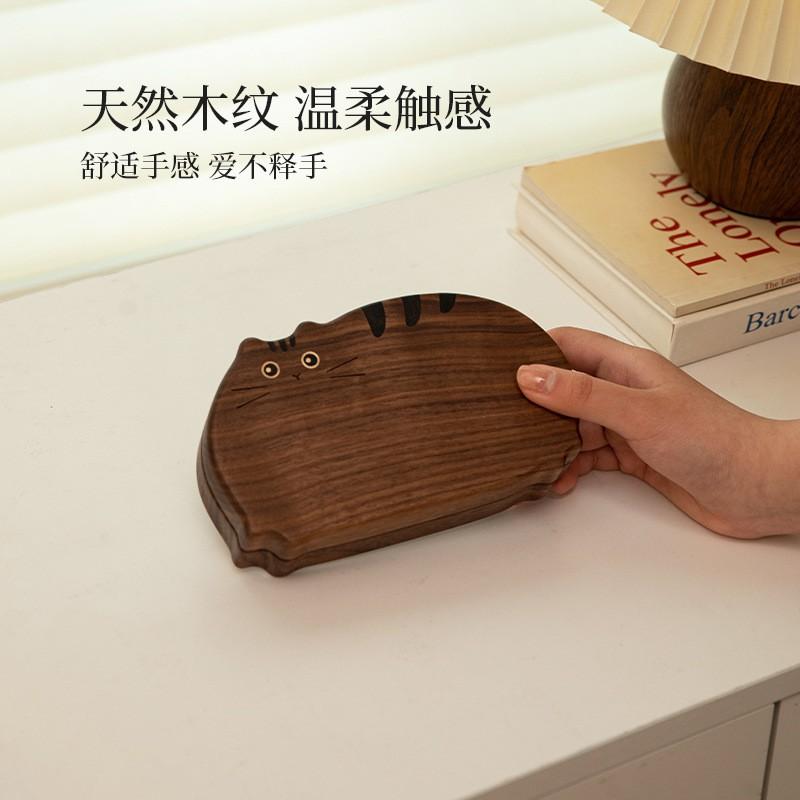 Cute Cat Wooden Jewelry Box Portable Small Organizer Necklaces Earrings