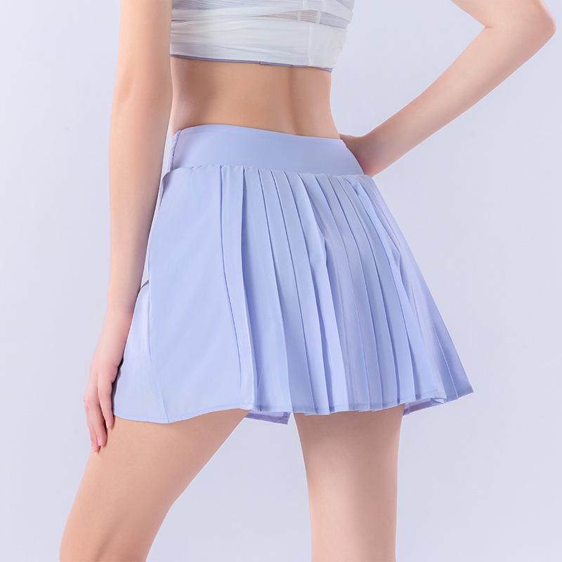 Women's Quick-Dry High Waist Tennis & Fitness Skirt with Built-in Shorts