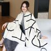 New Blended Wool Scarf Women's Autumn and Winter Double-sided Letter Jacquard Shawl High-end Versatile Thickened Scarf Shawl