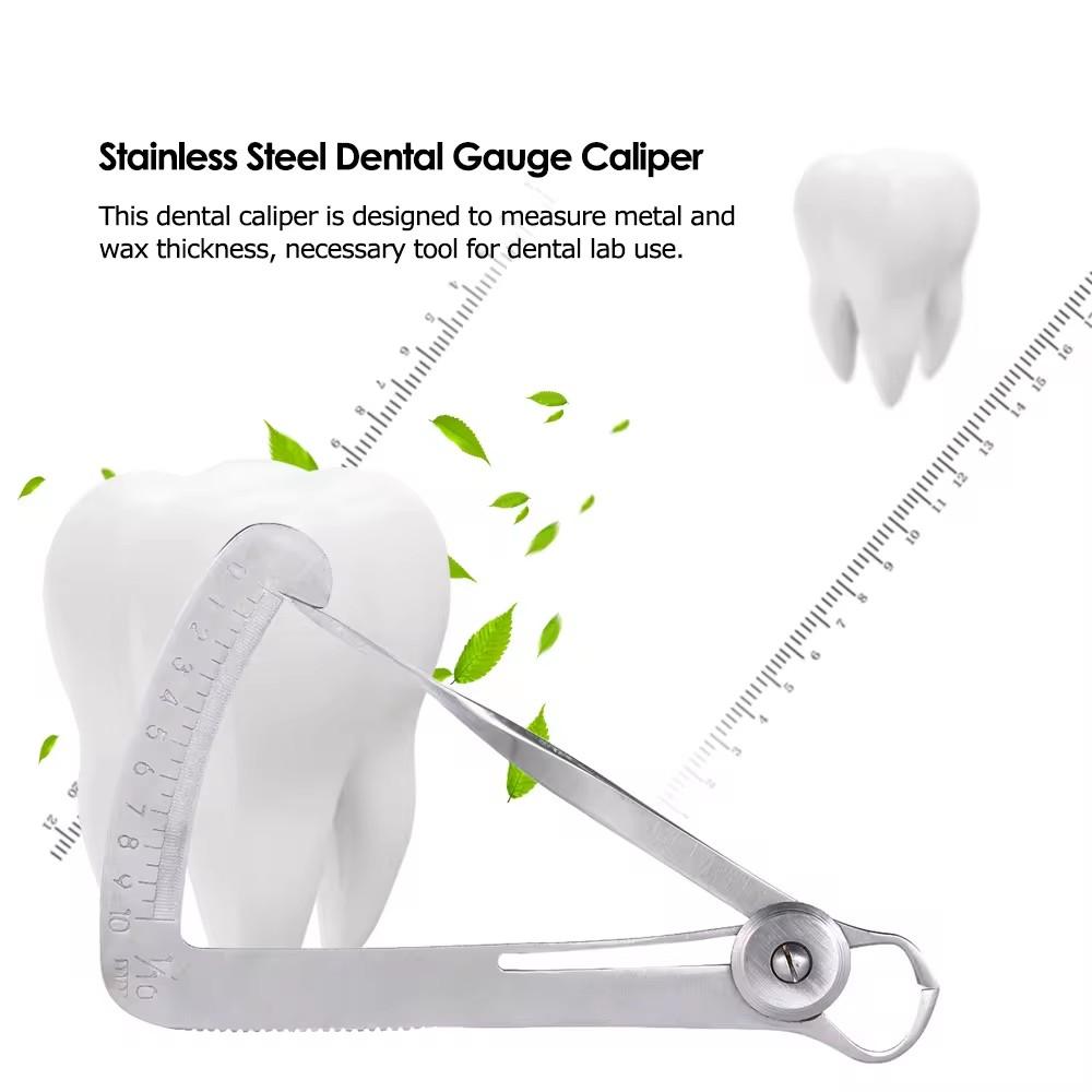 1 шт. стоматологический штангенциркуль из нержавеющей стали линейка для измерения толщины коронки штангенциркуль для стоматологической лаборатории лабораторные инструменты
