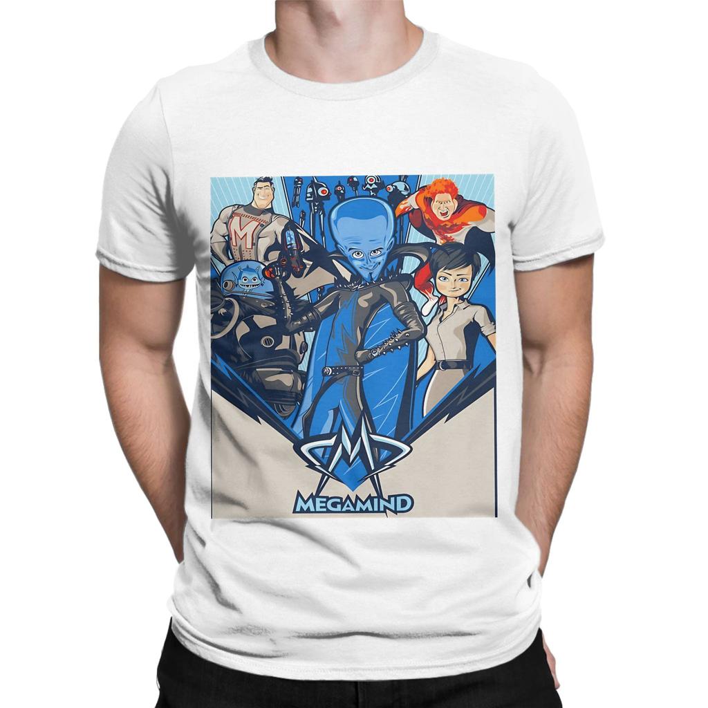 Art Megamind Blue Funny 100 Cotton Tshirt Megamind Vs The Ddoom Syndicate Tees Tops For Unisex