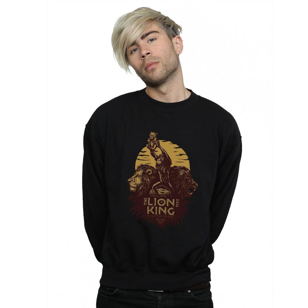 Disney Mens The Lion King Movie Sunrise Collage Sweatshirt