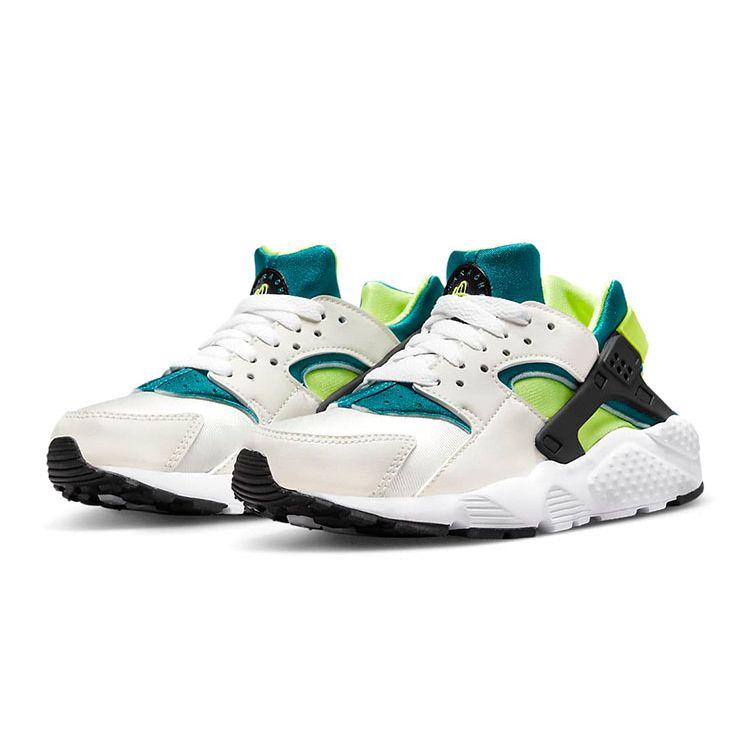 Nike Huarache Run GS Bright Spruce Volt Kids Кроссовки Cream Phantom Black 654275-045