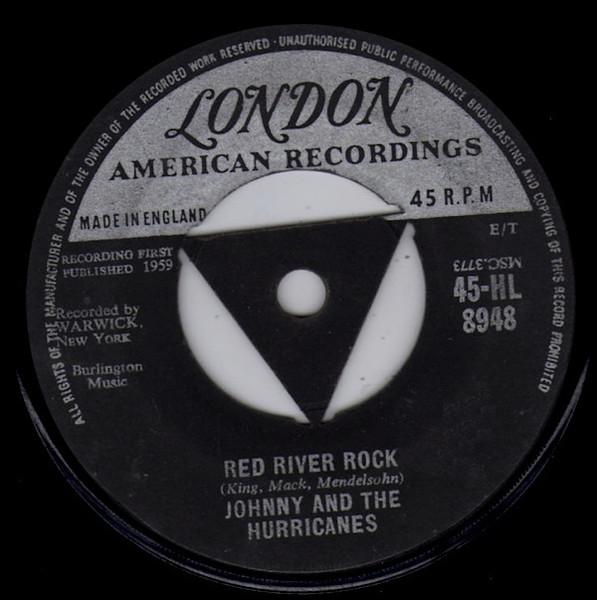 7inch Record JOHNNY & THE HURRICANES - Red River Rock 45HL8948 London Records, 1959 UK Rock Used