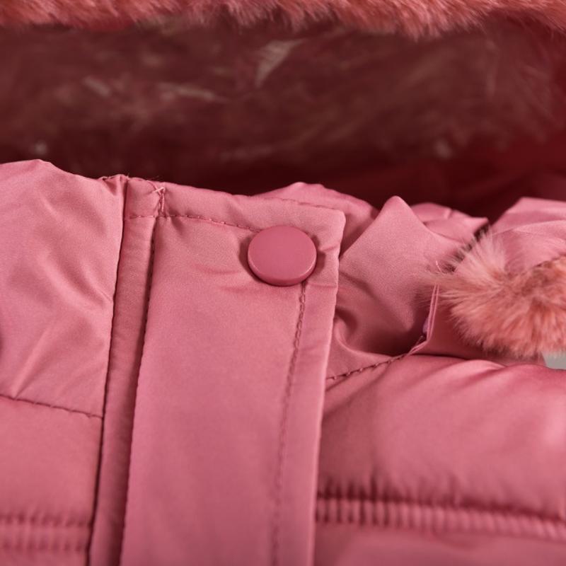 Детская одежда Зимние длинные пальто для девочек Куртки с хлопковой подкладкой Толстая верхняя одежда с капюшоном для детей Одежда для девочек
