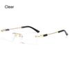 New Rimless Sunglasses For Women Men Trendy Frameless Rectangle Sun Glasses Retro Shades Fashion Travel Uv400 Eyewear