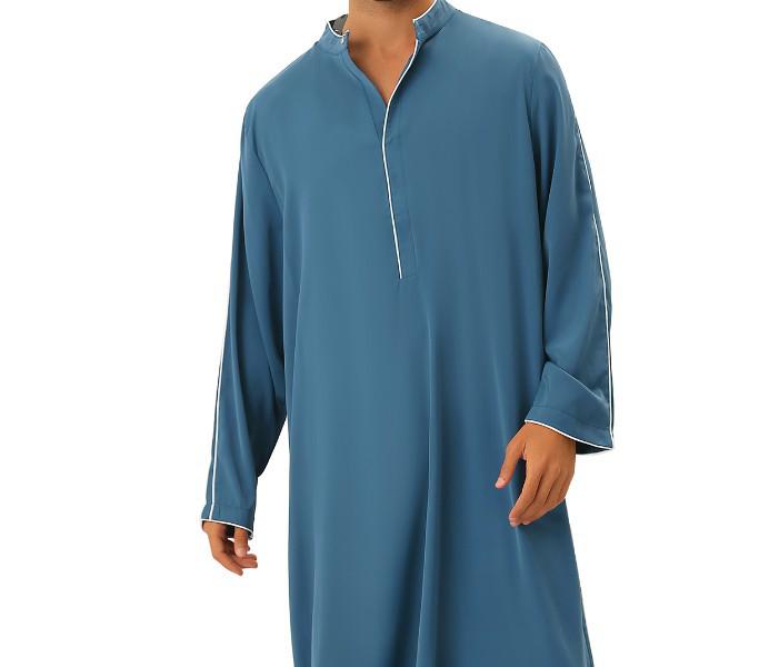 2024 Арабский стиль Мужская длинная простая рубашка Мусульманский халат