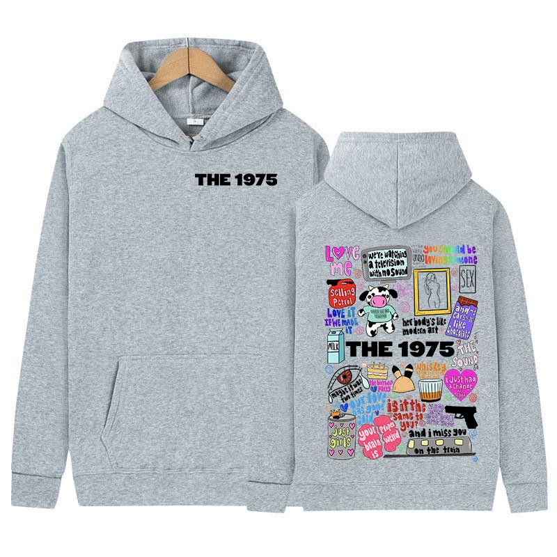 Британская группа The 1975 Худи с принтом текста Мужская Женская Хип-хоп Мода Пуловер Толстовка Повседневная Высокое Качество Большие Худи
