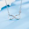 Fashion Infinite Love Pendant Clavicle Chain Female Micro Rhinestone 8 Word Pendant Necklace