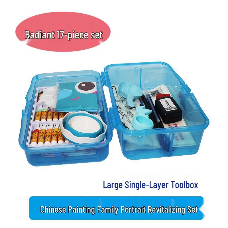 Полный набор для китайской живописи для начинающих: 12, 18 или 24 ярких цвета туши для акварели для семейных портретов и не только.