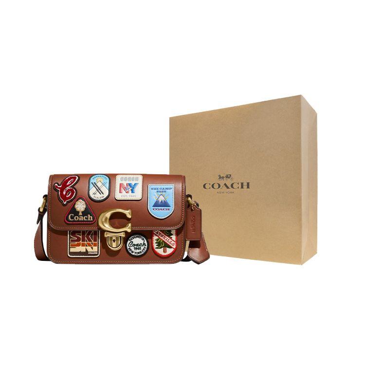 Coach Сумка через плечо Studio 19 с клапаном и пряжкой с логотипом C Женская сумка через плечо Седло C8078-B4L4A