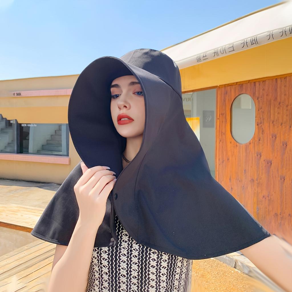 Шаль с широкими полями для защиты от солнца, элегантная летняя солнцезащитная пляжная шляпа для путешествий и женщин