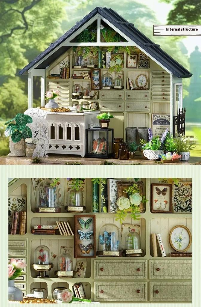 (t-ФРИК) Набор для сборки кукольного домика. Миниатюрный набор. Инструкция на английском языке. МАГАЗИН СЧАСТЬЯ. (DA-006 ПЛАНЕТЫ СТУДИЯ)