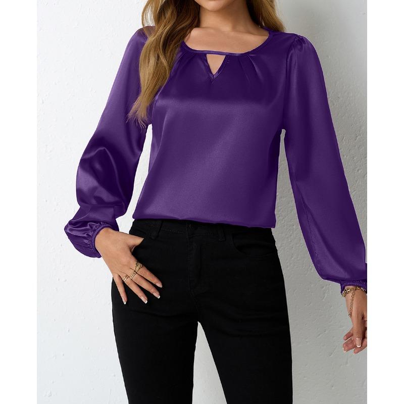 Женская мода новый повседневный плиссированный топ с длинным рукавом