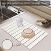 Kitchen Countertop Drying Mat Quick Dry Diatomaceous Earth Water Absorbent Pad Collapsible Dish Bowl Bottle Cup Holder Diatomite Mat