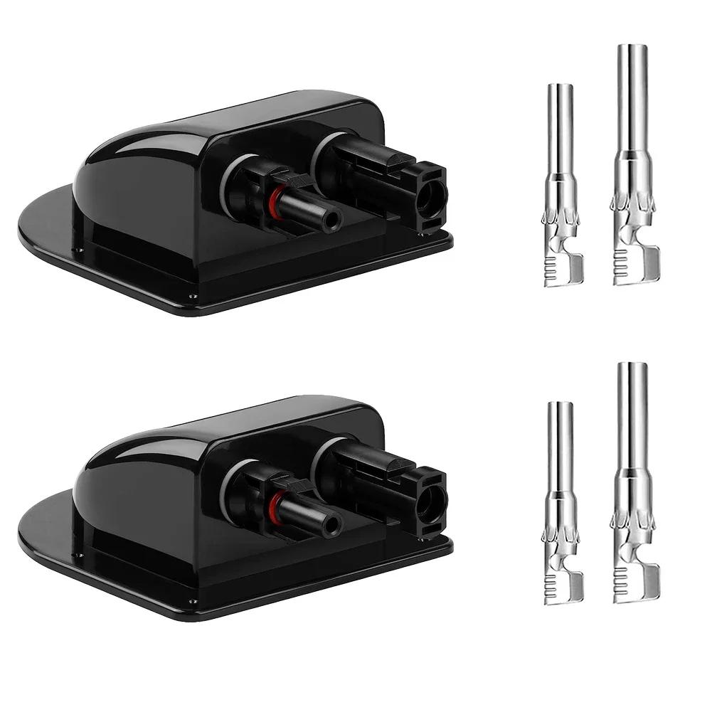 Photovoltaic RV Junction Box Double Hole Wire Cable Connector Solar Panel Sealing Box Waterproof For RV Caravan Motorhome Boat