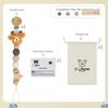Storage Bag Teething Toys Beech Wood Soother Chain Dummy Holder Pacifier Holder Baby Pacifier Clips