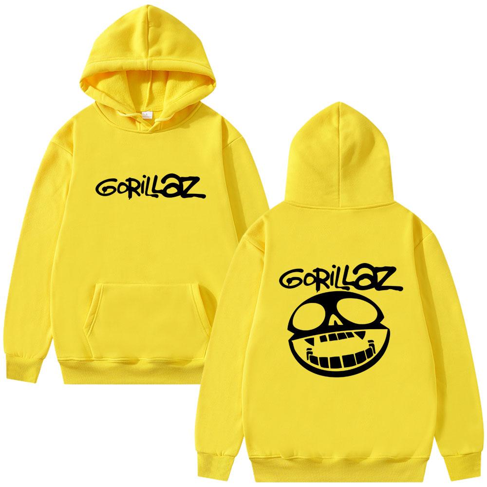 Лучшая известная рок-группа Gorillaz Графическая толстовка унисекс Винтажная повседневная толстовка с капюшоном Мужская модная оверсайз уличная одежда