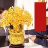 Счастливое дерево богатство желтое хрустальное дерево натуральное денежное дерево украшения стиль бонсай богатство удача фэн-шуй украшения ремесло