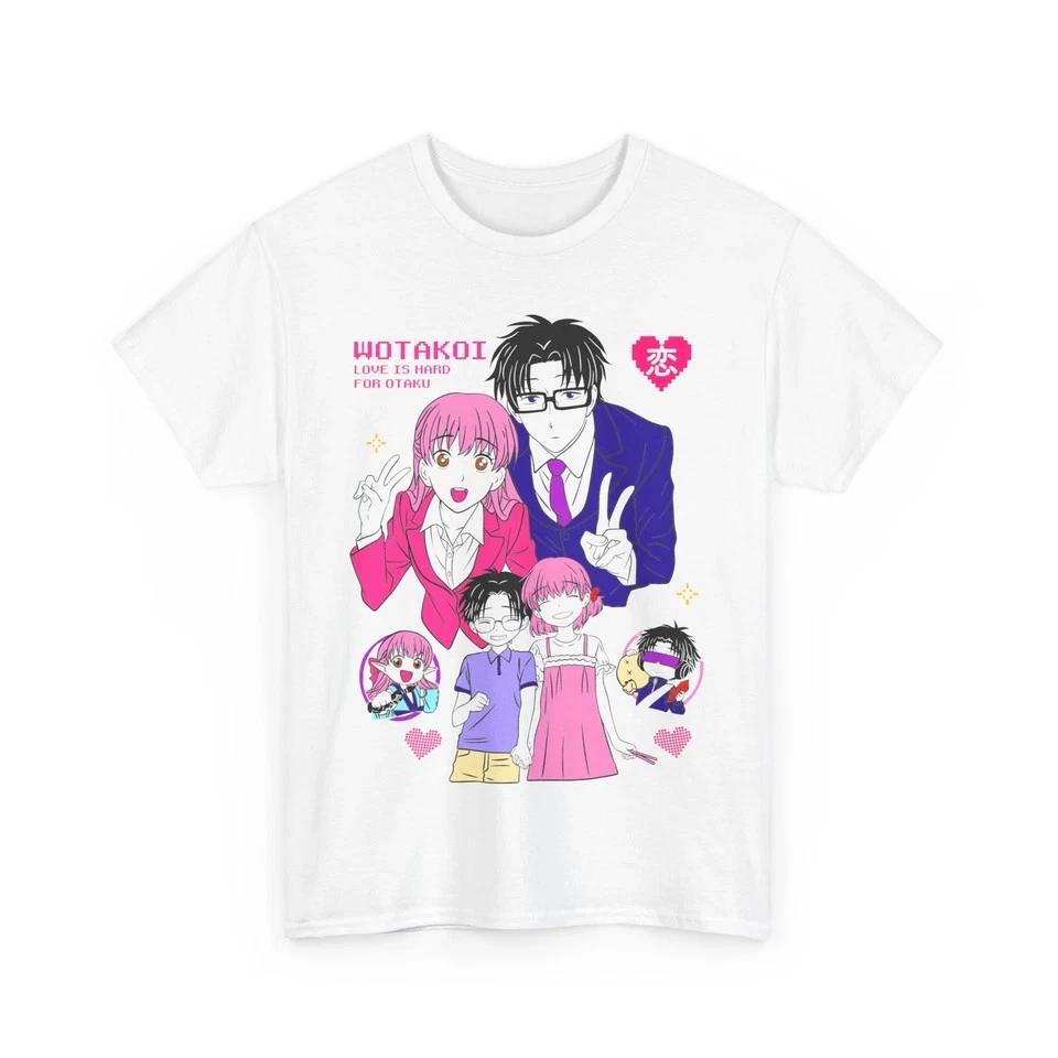 Футболка с персонажем аниме Wotakoi Kawaii Otaku Белая