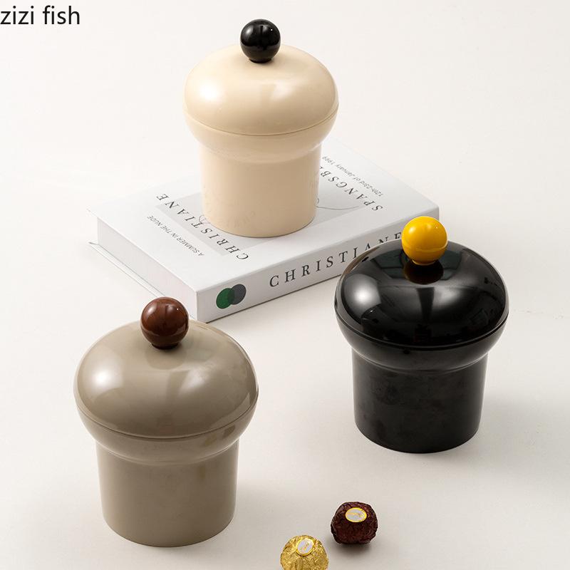 Керамическая банка для хранения продуктов питания Круглый поднос для хранения Чаша для сухофруктов Поднос для закусок Бутылка для хранения Банки для конфет Банка для ватных палочек