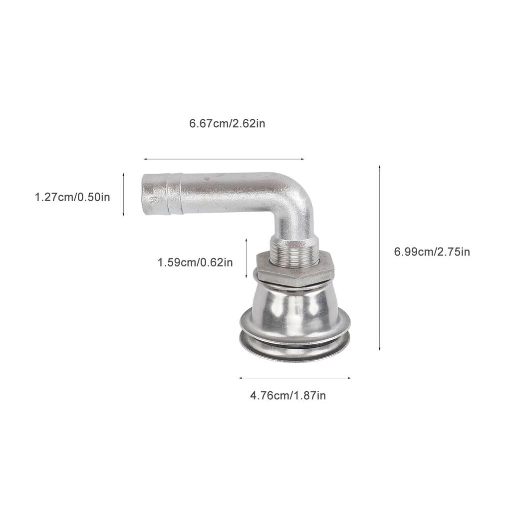 Вентиляция топливного бака морского судна через корпус, вентиляционное отверстие топливного бака из нержавеющей стали 90 градусов для яхт, кораблей, аксессуары 5/8 дюйма