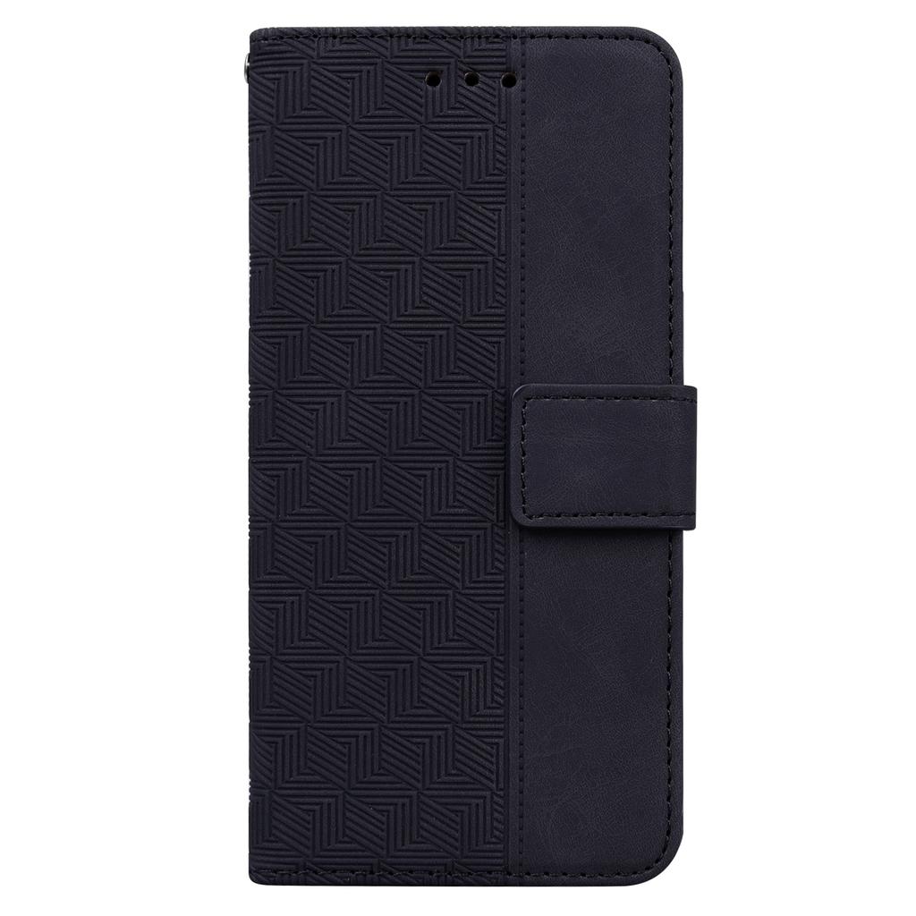 Flip Leather Wallet Case for Honor 90 Lite 5G/X50i 5G,Geometry Imprinted Stand Phone Cover