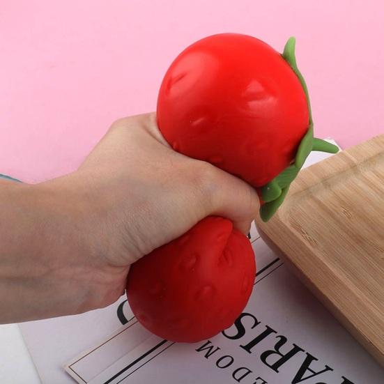 1/2/3 шт. Игрушка-антистресс клубника, которую можно сжимать, медленно восстанавливающая форму, имитация фрукта, фиджет-игрушка, сенсорный мячик от тревоги, для снятия напряжения
