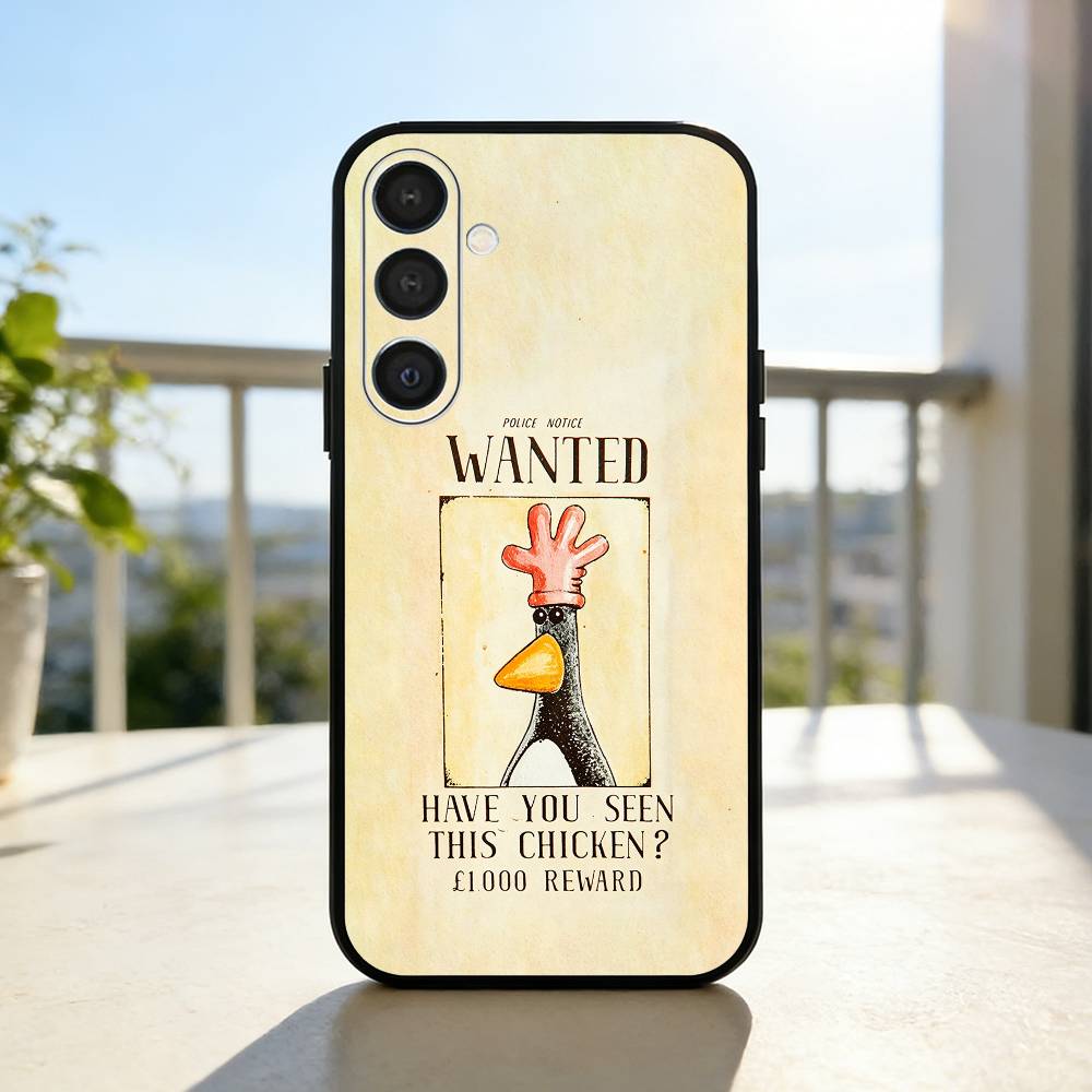 Cute Retro Villain Penguin Phone Case For Samsung A73,72,71,53,52,51,22,91,80, Soft Black Cover