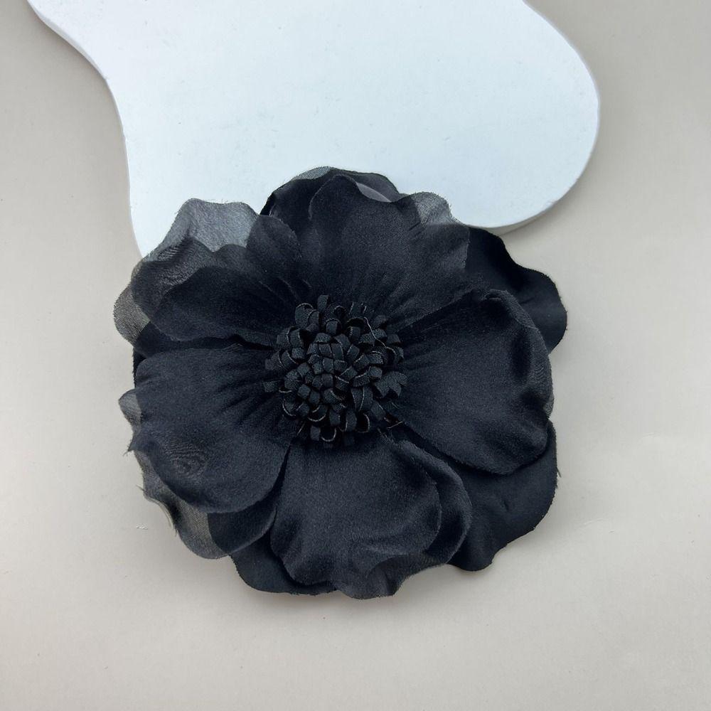 Camellia Sinensis Camellia Flower Brooch Fabric Art Flower Brooch Party Costume Decoration Woman